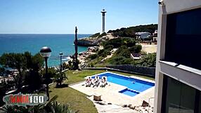 Pool Ghost Delivers Blonde Anal Facial Cumshot