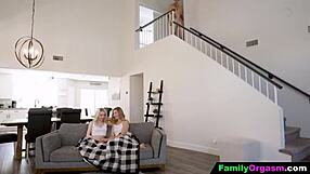 Stepbrother Wakes Sisters For Early Morning Quickie Bend Over Cowgirl Doggy Orgasms!