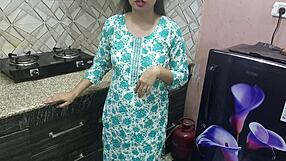 Curious Young Stud Tempts Busty Indian Stepmom's Kitchen Cravings