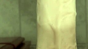 bathroom dildo fucking hairy wet pussy bent over in shower