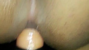 amateur wife rides anal dildo toy in homemade fuck