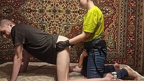 Anastasia Mistress Strapon Pounds Crossdresser Sasha's Ass Hard