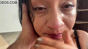 Gorgeous Petite Latina Facefucked Until Puking on Cock