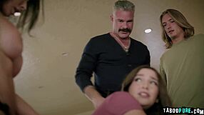 i can't believe her asshole's now family property after stepmom's strap-on anal then stepdad and stepbro join