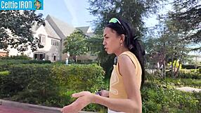 bianca delivers full girlfriend service with public creampie to petite teen