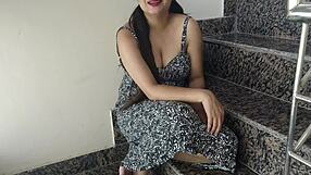 Indian Sara 18 yo rides stepdad's cock cowgirl creampie wet pussy