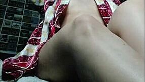 Horny Latina Housewife Strips Clothes Off For Wet Pussy Masturbation