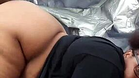 damn, that nerdy fat ass ebony milf moaned so loud getting pounded in the public park!