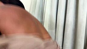 Hey, stepmom sneaks a peek at her big pussy for the stepson while dad's out working