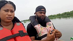 i cross the river for passionate ebony babe's big black cock doggystyle