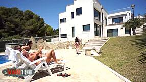 Pool Ghost Delivers Blonde Anal Facial Cumshot