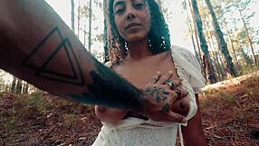 A teasing forest walk turns into wild outdoor sucking and rough play