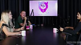 Val Mineirinha's sheer red outfits in Bora Cast with Bruna Carlos compilation