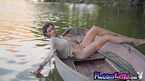 classy russian milf anna lisa rips clothes bares big tits boat