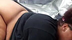 damn, that nerdy fat ass ebony milf moaned so loud getting pounded in the public park!