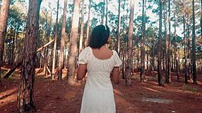 A teasing forest walk turns into wild outdoor sucking and rough play