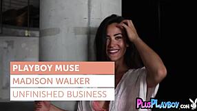 Busty Madison Walker Teen Strips Lingerie Poses