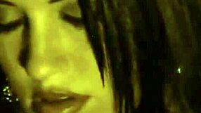 Exotic Asian Babe Strips Naked by Sensual Fire Teasing Curves