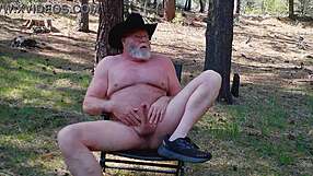 wanna see us exhibitionists flash cocks through sheer fabric relaxing naked in forest?