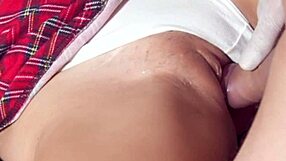 pretty slutty neighbor takes my monster cock deep in juicy pussy till i cum inside