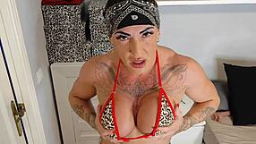 Hey check out this muscular milf bitch deepthroating and squirting for you