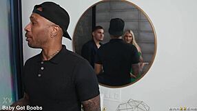 Kayley Gunner athletic blonde wife gags deepthroats chokes on cock with bubble ass facefucking