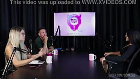 Val Mineirinha's sheer red outfits in Bora Cast with Bruna Carlos compilation