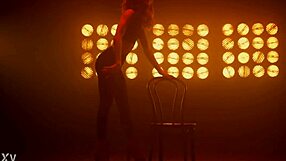 watch this latina brunette ride cowgirl after pole dance striptease