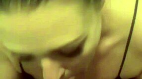 after workout sweat, wanna see this milf slurp cock in the bathroom?