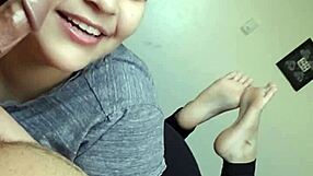 native american babe gags on huge cock before swallowing mouthful!