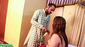 horny bhabhi bends over for chubby tits bouncing in doggystyle indian creampie