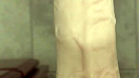 bathroom dildo fucking hairy wet pussy bent over in shower
