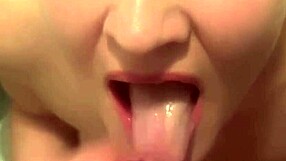 after workout sweat, wanna see this milf slurp cock in the bathroom?