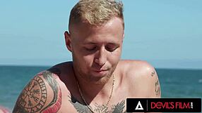 hey, adira allure takes two big cocks in bisexual threesome fun