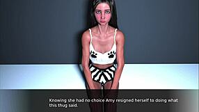 amy the girl next door drops to knees for brunette blowjob and cumshot finish