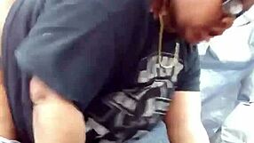 damn, that nerdy fat ass ebony milf moaned so loud getting pounded in the public park!