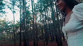 A teasing forest walk turns into wild outdoor sucking and rough play