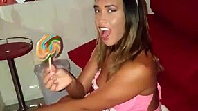 Teasing my huge clit and wet pussy lips outdoors for fans Briana Moon style