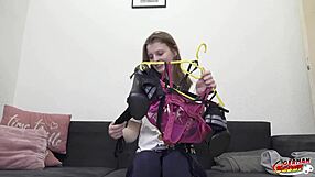 german skylar sweet gags on cock then takes first anal at berlin casting