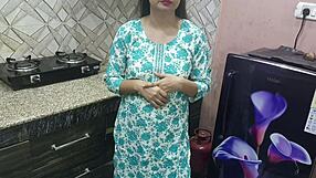 Curious Young Stud Tempts Busty Indian Stepmom's Kitchen Cravings