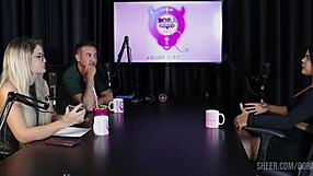 Val Mineirinha's sheer red outfits in Bora Cast with Bruna Carlos compilation