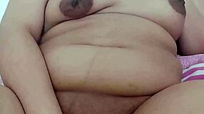 Jully the pregnant latina pornstar rubs her wet pussy with toy until massive orgasm hits hard.