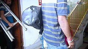 desi mallu bhabhi calls two electricians for hardcore 3some fuck bent over stairwell full movie