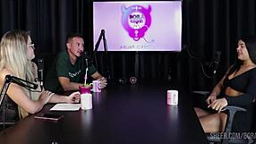 Val Mineirinha's sheer red outfits in Bora Cast with Bruna Carlos compilation