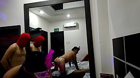 stepmom excuses son's naughtiness oils up for wild raw fuck