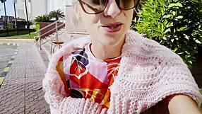 wanna see this cute white african blonde riding outdoors on beach with natural tits?