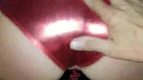 Satin Bikini Babe Bent Over Big Tits Doggystyle?