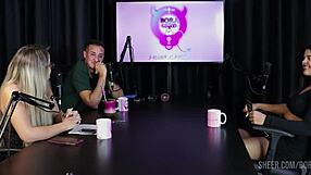 Val Mineirinha's sheer red outfits in Bora Cast with Bruna Carlos compilation