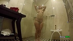 seductive goddess deas shakes wet ass post shower doggystyle
