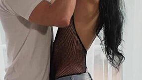 Dane Jones Asian In Fishnet Bodysuit Gets Pussy Eaten Doggystyle From Behind